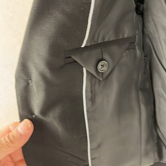 Janie and Jack Baby Blazer Black Jacket Sport Coat Special Occasion 12-18M Wool - Picture 10 of 10